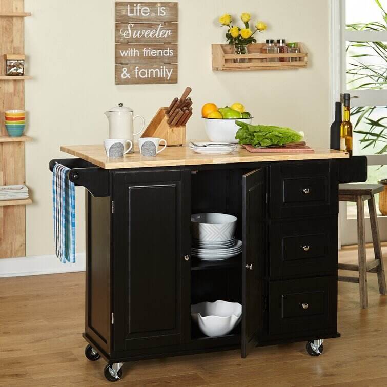 Hardy Solid Wood Kitchen Cart